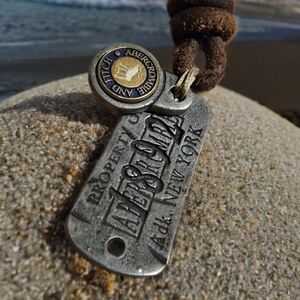 VINTAGE Abercrombie & Fitch leather necklace - RARE